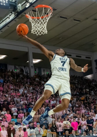 Ball movement, bench power Utah State past Wyoming