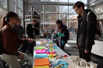 Aggies launch homemade paper rockets with Engineers without Borders