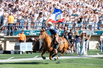 Utah State Rodeo Club makes its mark on game day