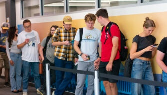 Testing center lines spike to 45-minute waits in week five